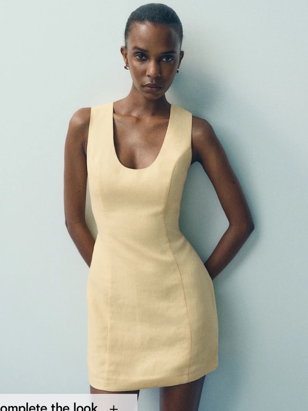 Reformation Ara Linen Dress Yellow - Size 4